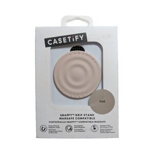 Nn6-N CASETiFY Snappy Ripple Grip Stand - Oat Tan